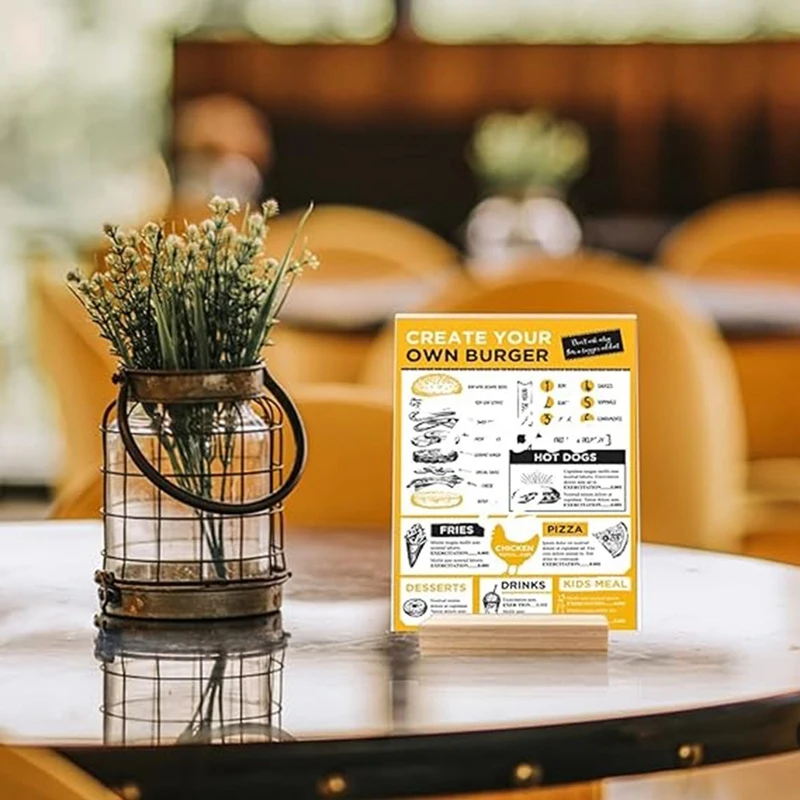 أصحاب بطاقة مكان الخشب ، أصحاب علامة الخشب ، حامل رقم الجدول ، حامل الصورة ، اسم العمل ، وسهلة الاستخدام ، 10 قطعة