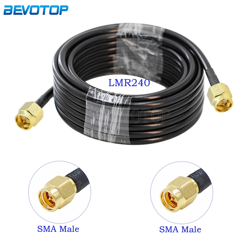 

LMR-240 SMA Male to SMA Male/SMA Female Connector LMR240 RF Coaxial Cable 50-4 Pigtail WiFi Router Antenna Extension Cord Jumper