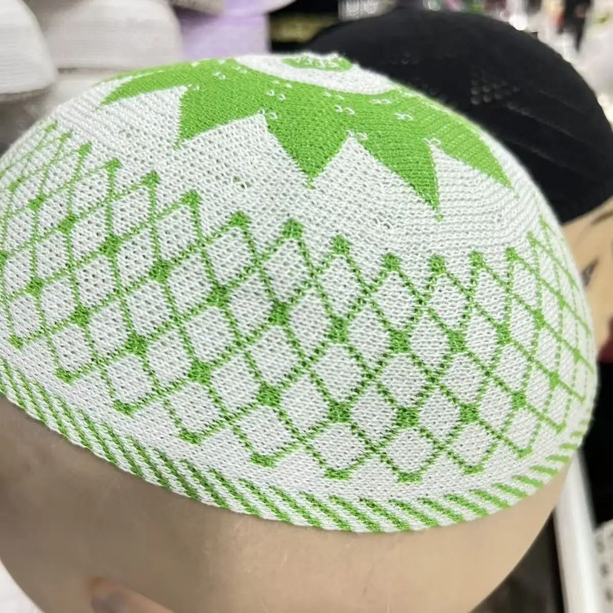 Livraison gratuite casquettes musulmanes pour enfants Crochet tricot chapeau enfant turquie Kufi islamique kippa juif Turban cadeau coton maille 0787