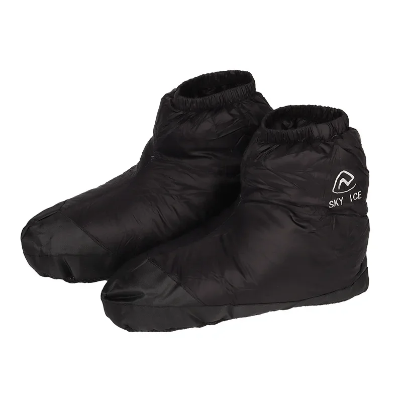 Non-slip foot covers, outdoor men's and women's white duck down socks, shoe covers, waterproof indoor winter