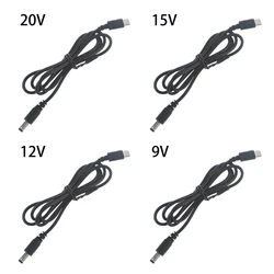 200cm Length USB C/Type-C PD to 12V 5.5x2.1mm Power Cable Converter Cord for LED Light Laptop Type-C PD Trigger Cord