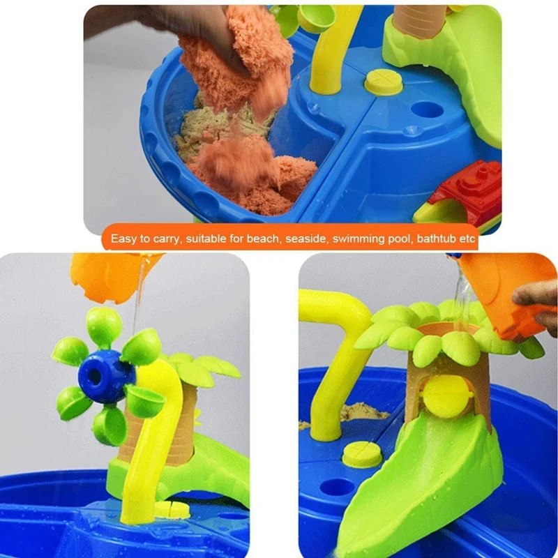 Children's Beach Toy Set Play Sand Toys Kids Summer Beach Table Baby Water Sand Digging Tools For Seaside Swimming Pool