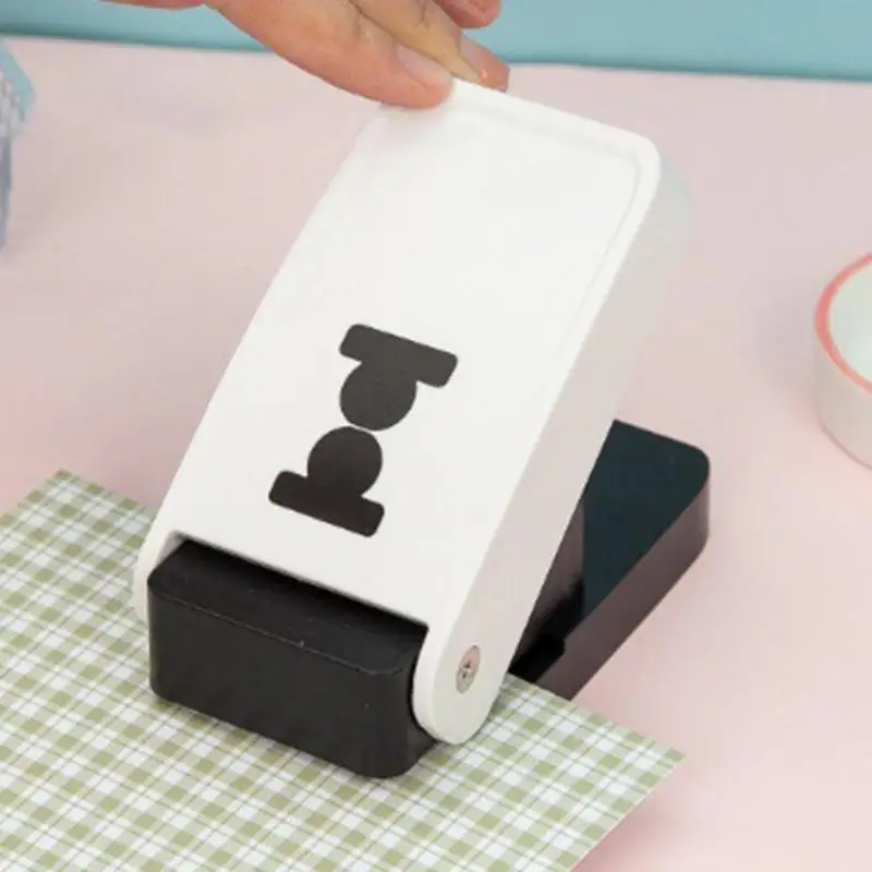 Perforadora de papel de índice educativo, máquina perforadora de pestañas de papel, herramienta perforadora para entusiastas del álbum de recortes de papel, papelería escolar