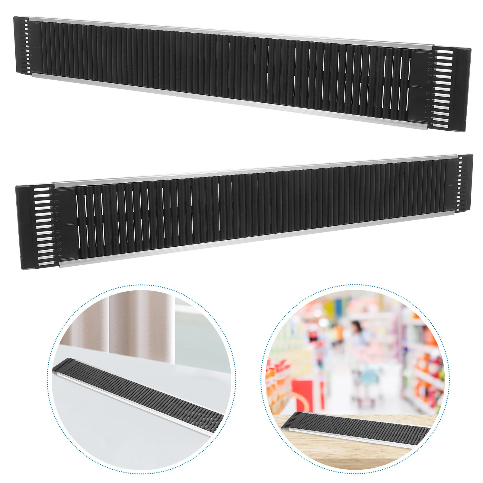 

2pcs Drink Dispenser Shelf Pusher Glide: Space-Saving Plastic Rails For Fridge Bottles Cans Automatic Replenishment Smooth