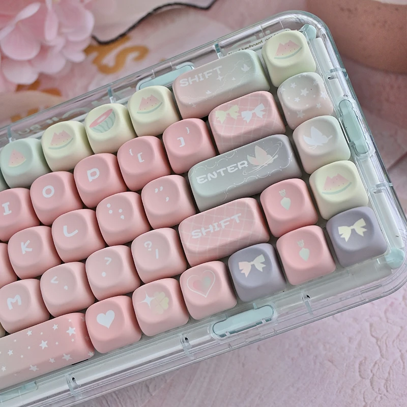 Keycap melon tinggi moa baru sublimasi panas pbt kecil segar
