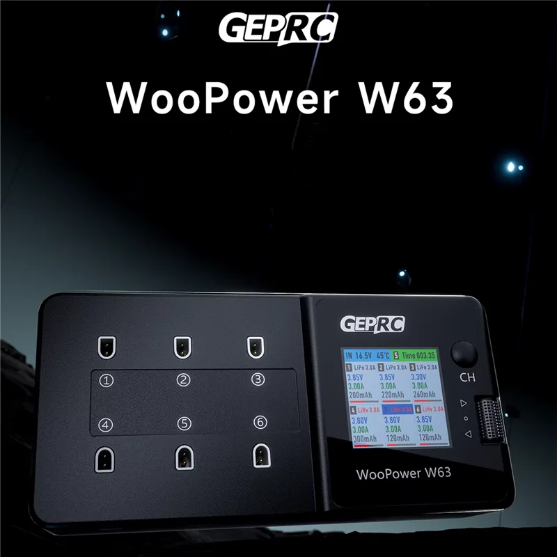 

Зарядное устройство GEPRC WooPower W63 1S PH2.0/BT2.0 (совместимо с A30)