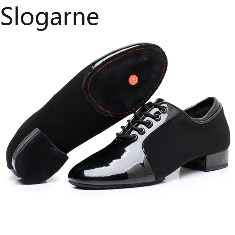 Male Soft Modern Dance Shoes Men Low Heels Latin Shoes Oxford Jazz Waltz Social Ballroom Dance Shoes Man New Stage Show Footwear