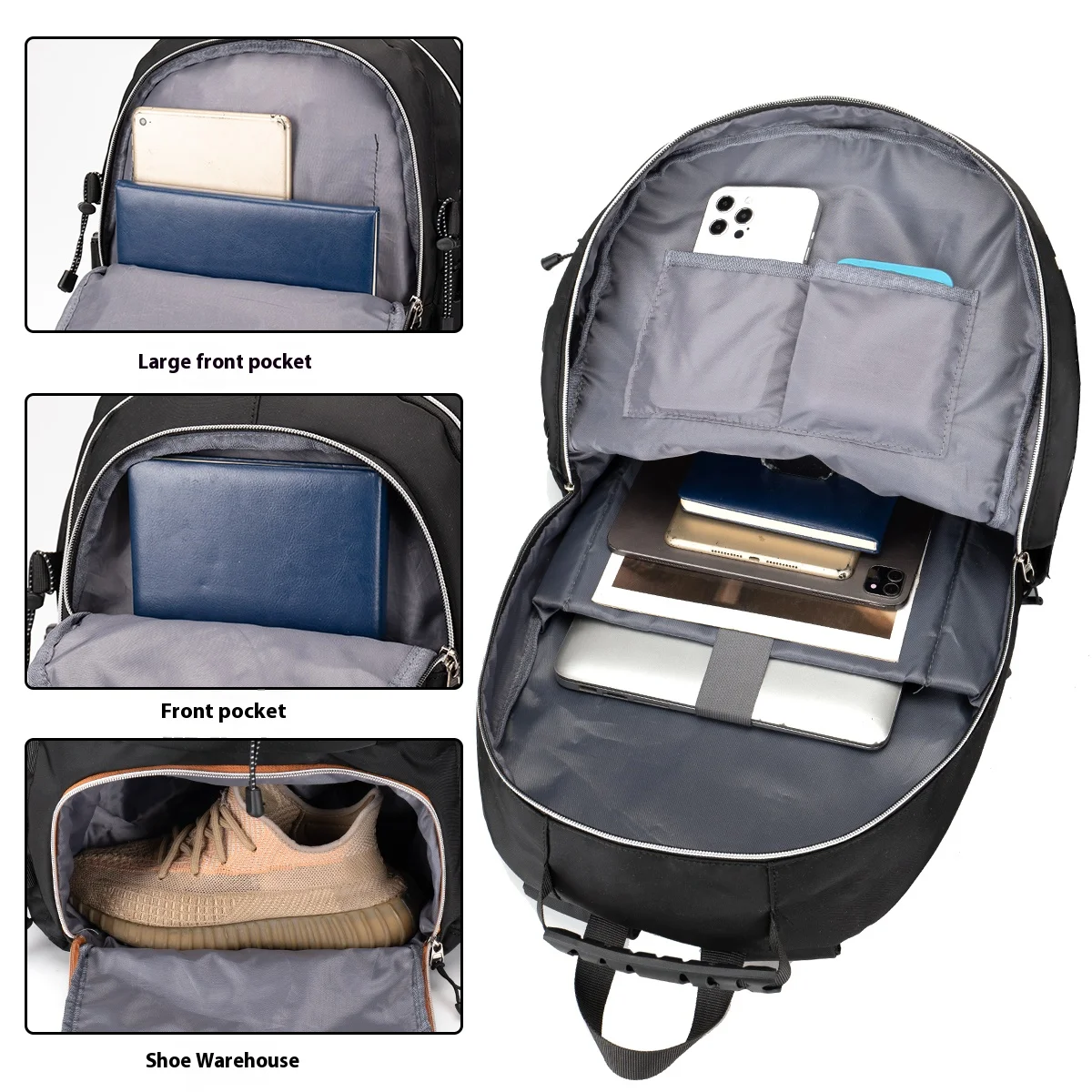 Hiking backpack, outdoor camping travel backpack, men's and women's 40L waterproof mountaineering bag, can hold a 17 inch laptop