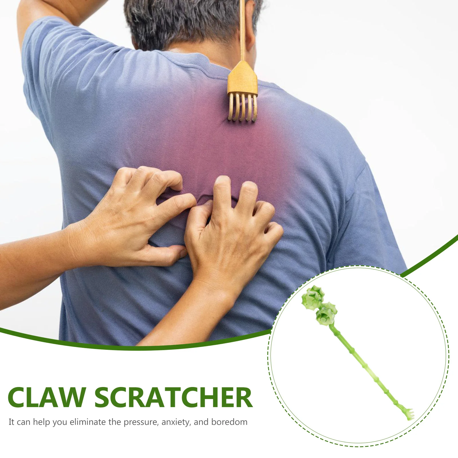 Rascador Manual para aliviar la picazón, diseño de garra para áreas difíciles de alcanzar, masajeador corporal, herramienta de rollos de masajeador corporal de ocho