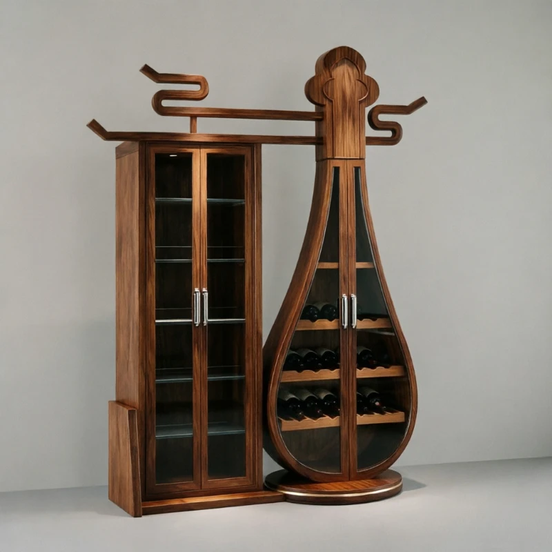 Wooden Luxury Display Cabinet Vertical Showcase Commercial Bauhaus Living Room Cabinets Glass Doors Armario Multiuso Furniture