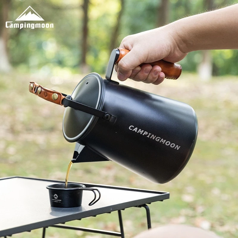 

CAMPINGMOON PT-67 Кожаный чехол для ручки чайника для кемпинга Удобные износостойкие и термостойкие перчатки с ручкой чайника