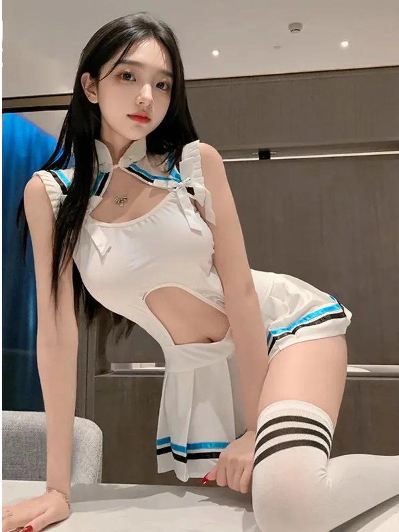 

Повседневная эротическая сексуальная униформа моряка Pure Desire, соблазнительная короткая юбка, пижама, комплект из двух предметов, сладкий комплект 2025, новая модная женская одежда XB8