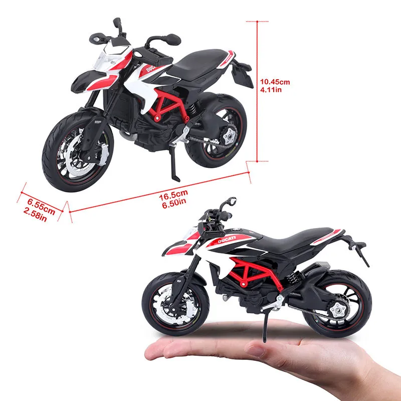 Maisto 1:12 Ducati Hypermotard SP Classic Motorcycle Brand Genuine Collection Die Casting Model Gift Static Toy Fuel Tank Metal