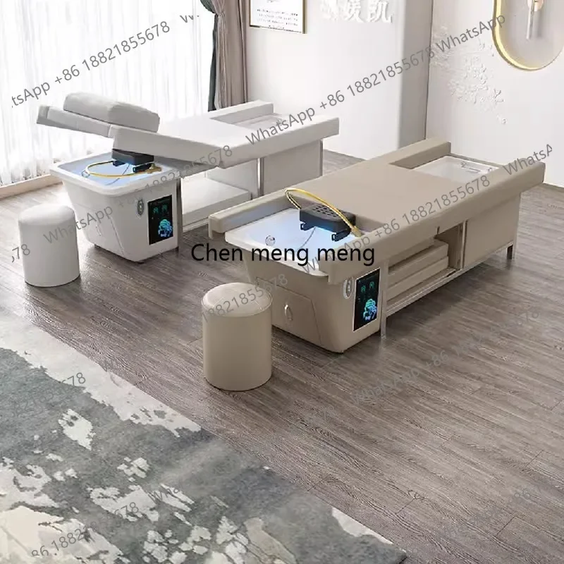 AB03   Nordic Water Cycle Shampoo Chairs Modern Luxury Ergonomics Comfort Shampoo Bed Haircutting Salon Furniture Silla Peluquer