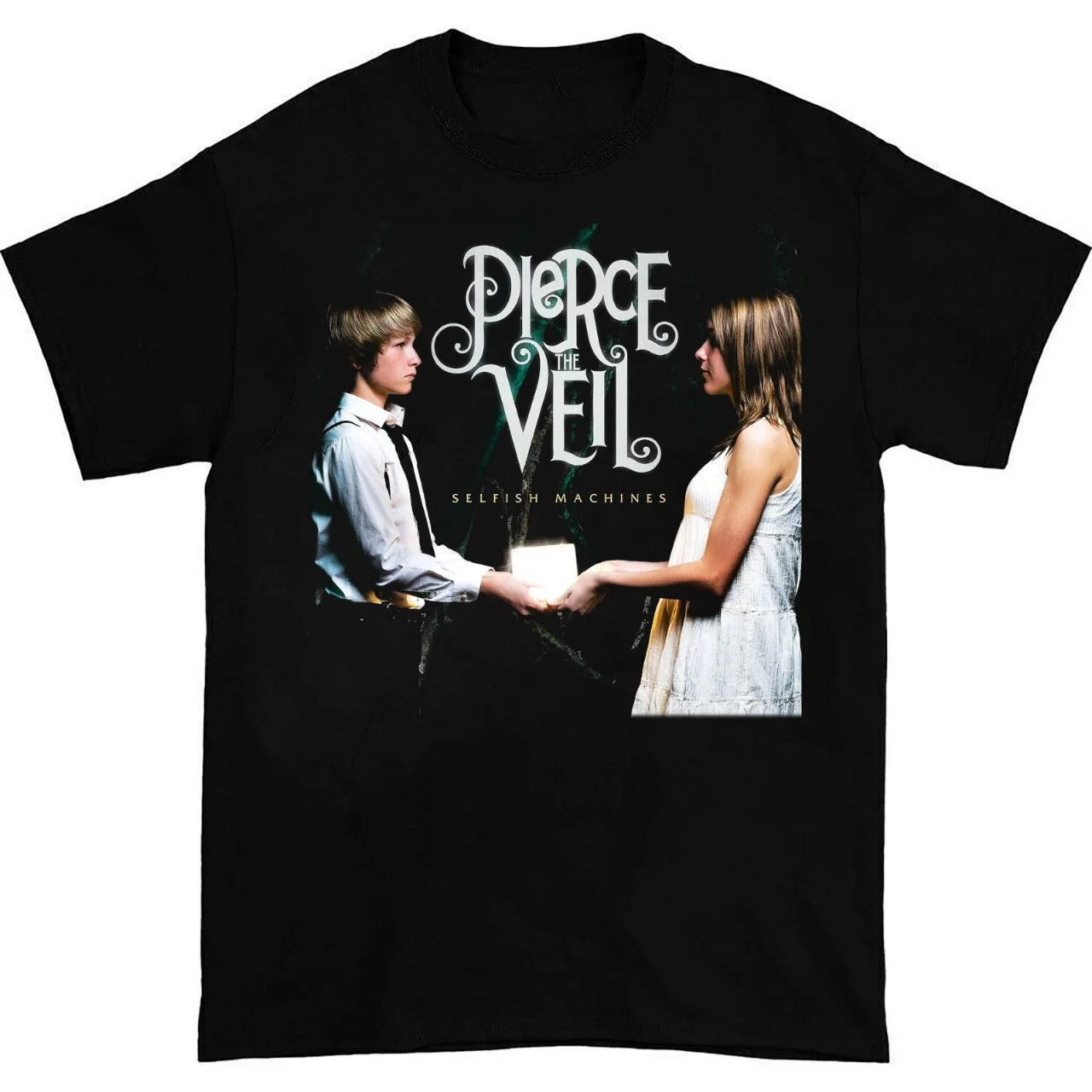 Pierce The Veil Selfish Machines Black Short Sleeve Cotton T-Shirt Unisex Summer Men Women Top Tee Streetwear Casual Trend Y2k
