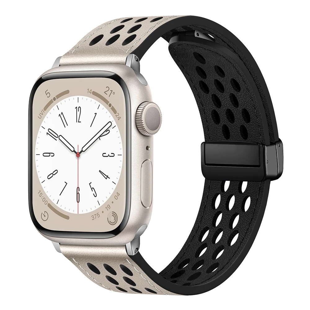 PU comfortable hole or Apple Watch 10 Band 46mm 42mm 45mm 40mm 41mm 44/49mm For Galaxy Watch Ultra strap