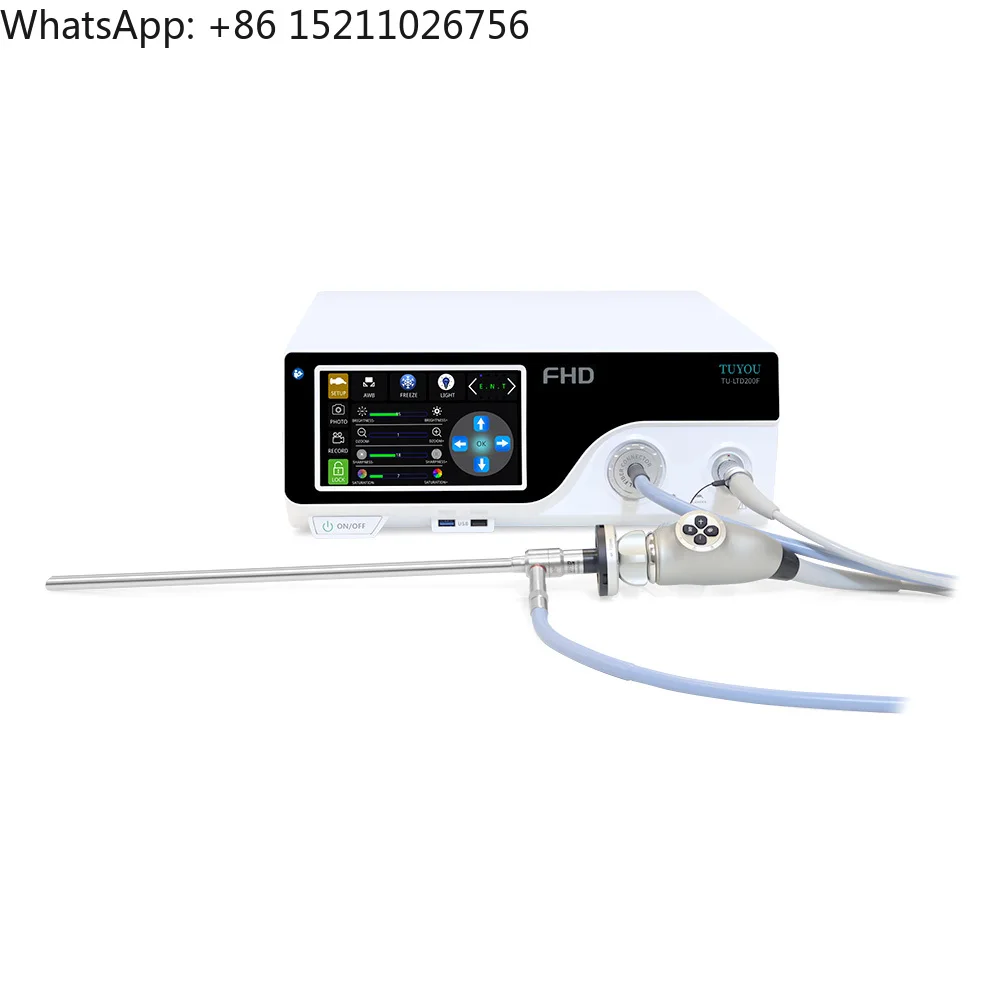 FHD Endoscope Camera System | Integrated Cold Light Source & Touch Screen for Surgery