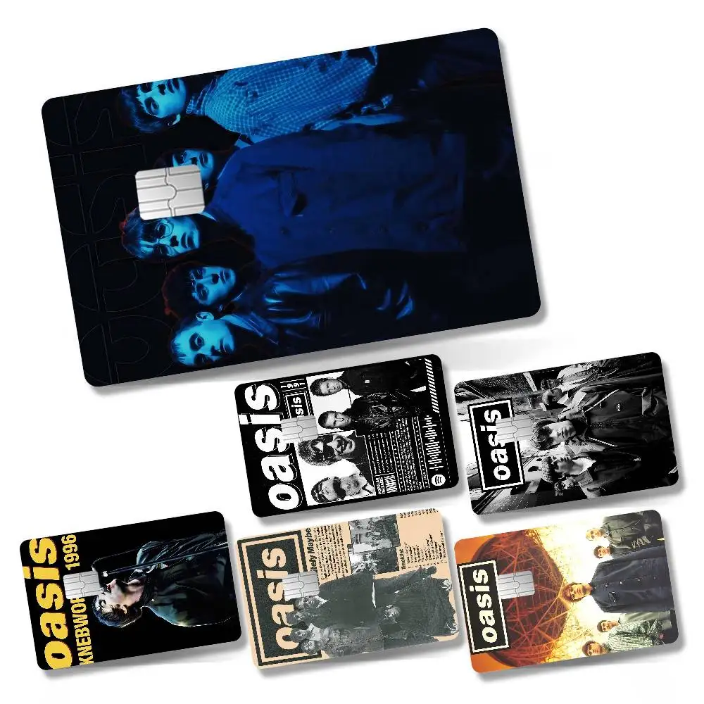 O-Oasis Band Anime Young Creidt Card Debit Card 1 Set Of 4 Pcs Sticker Film Case Front Tape For Small Big Chip No Chip