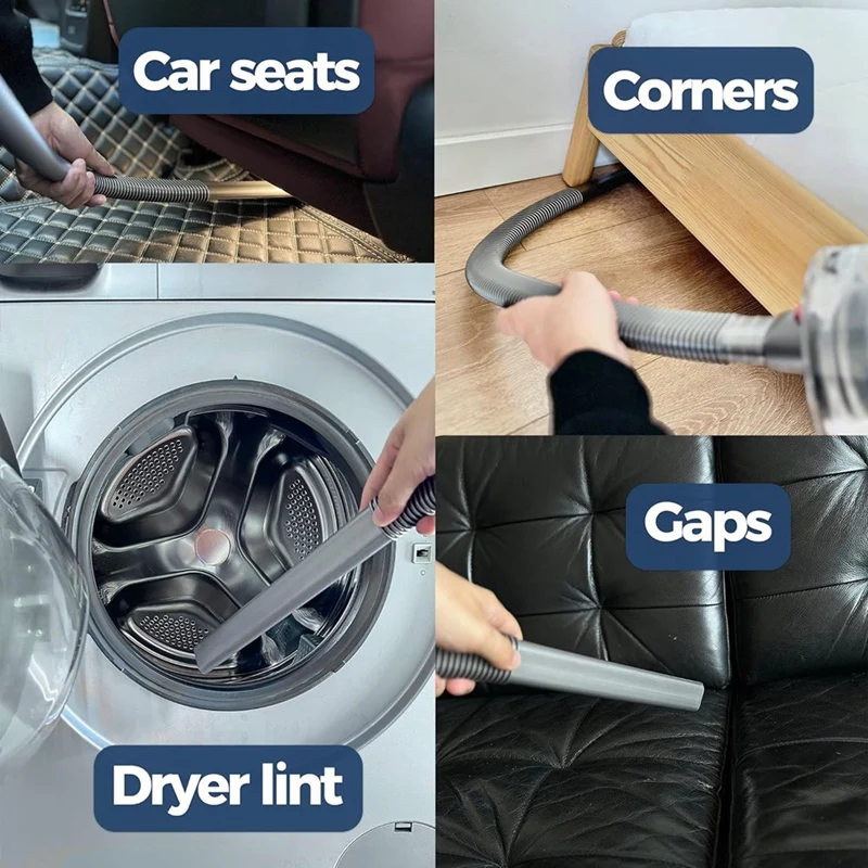 Dryer Vent Cleaner Kit, Hose Spare Parts For Dyson V7 V8 V10 V11 V12 V15 Cordless Vacuum, Perfect Flexible Crevice Tool