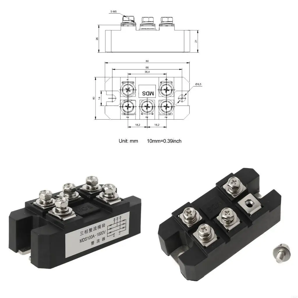 G92C 3-Phase Diode Bridge Rectifier Copper Bottom Plate Rectification Module Plate