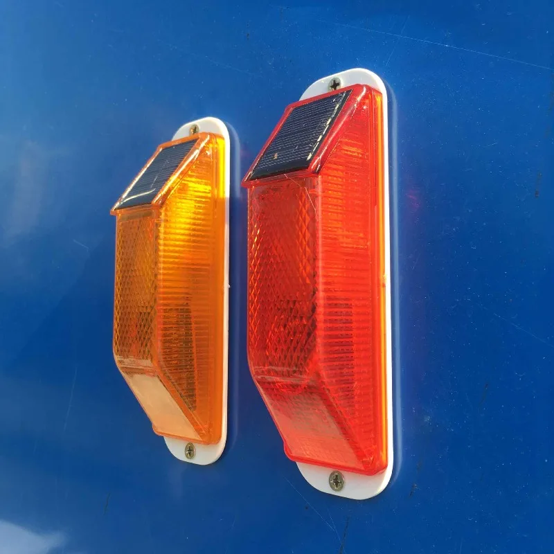 Guardrail Fence Construction Solar Warning Light Reflective Profile Waist Light Night Strobe Safety Beacon for Road Work