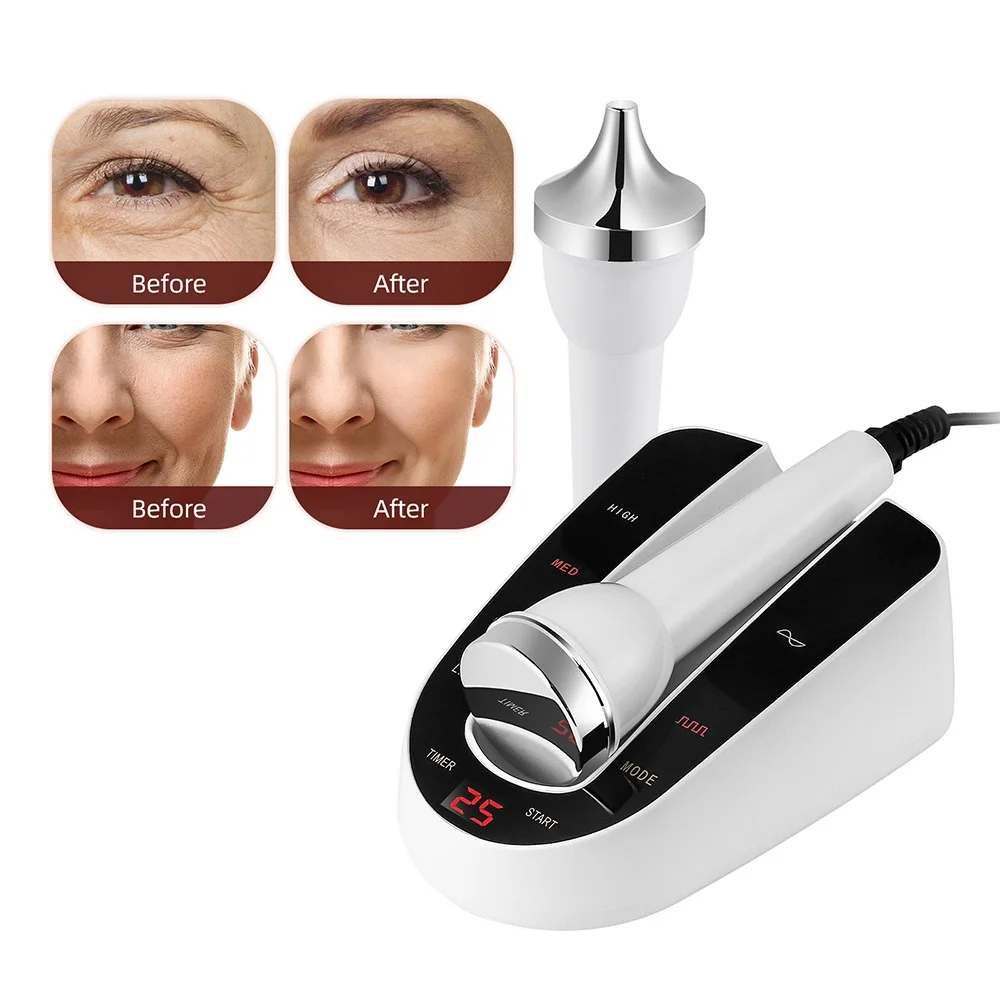 Ultrasonic 2 In 1 Facial Machine Skin Care Face Lifting Tightening Pores Cleaning Ultrasound Face Body Massage Beauty Device