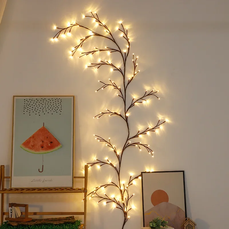 Imagem -05 - Usb Led Branch Vine Luz Decoração de Natal Design Luz Sala de Estar Quarto Corda Novo