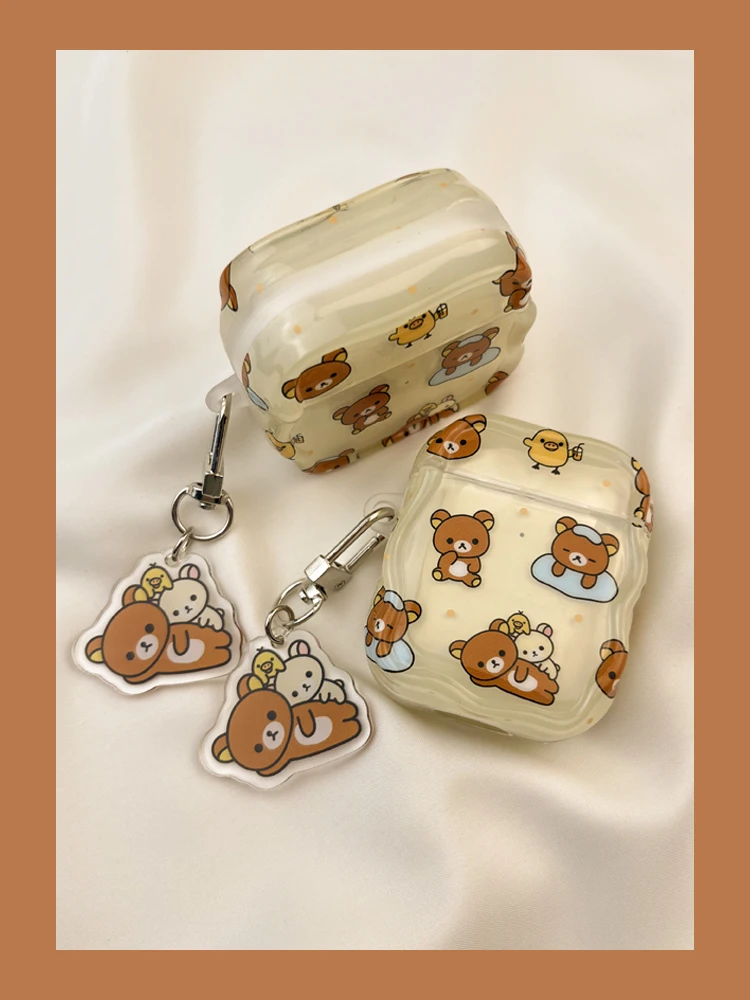 Custodia protettiva Bluetooth Wirel per custodia Lazy Bear simpatico cartone animato per auricolare iPod Pro di seconda generazione ell