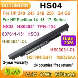 New HS03 HS04 Laptop Battery For HP 807611-131 807956-001 807612-421 HSTNN-LB6U 15-AY039WM 14 17 TPN-I119 240 245 246 250 G4/G5