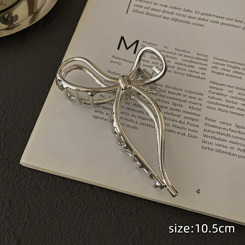 New Punk Geometric Metal Gold Silver Simple Hair Clip Claw for Women Trendy Large Crab Catches Clamp Korea Headwear Accessories