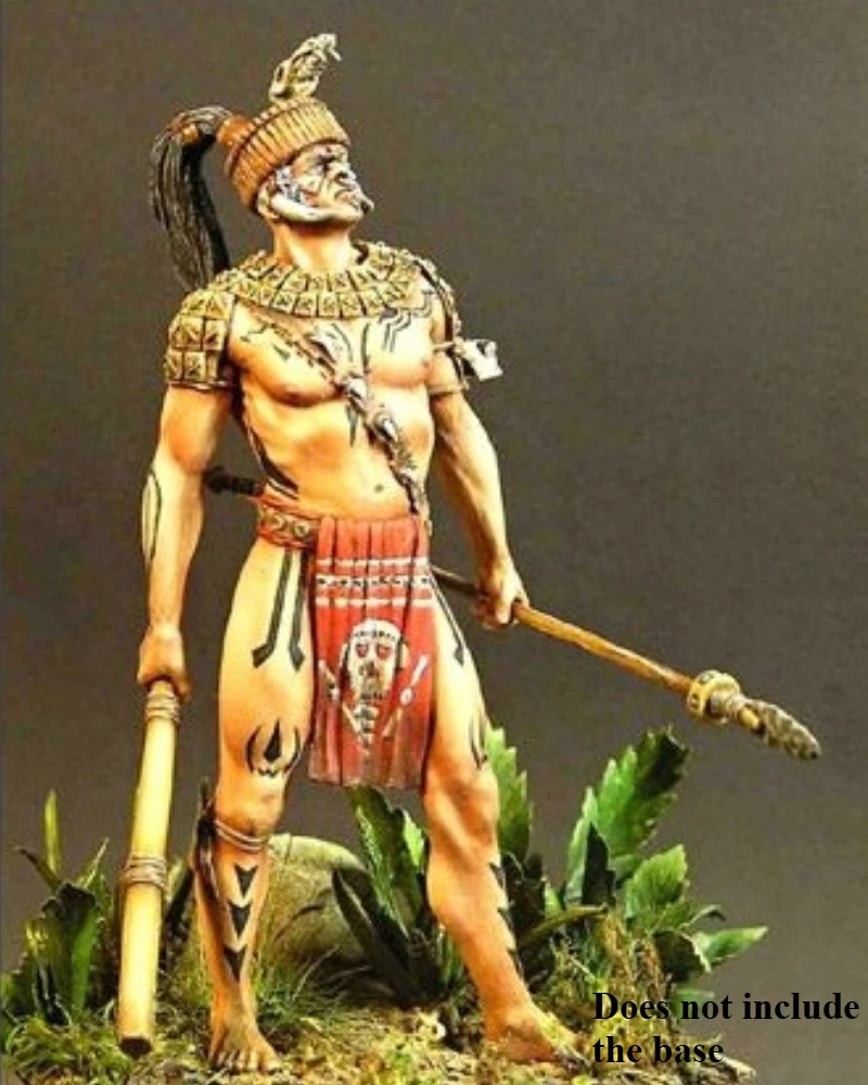 1/24 Scale 75mm DieCast Resin Figure Model Kit Late Period Maya Warrior Diorama Unassembled Unpainted No Base