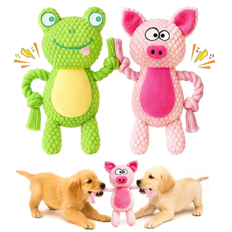 

Crinkle Interactive Plush Toy Squeaky Dog Toy for Puppies to Relieve Boredom