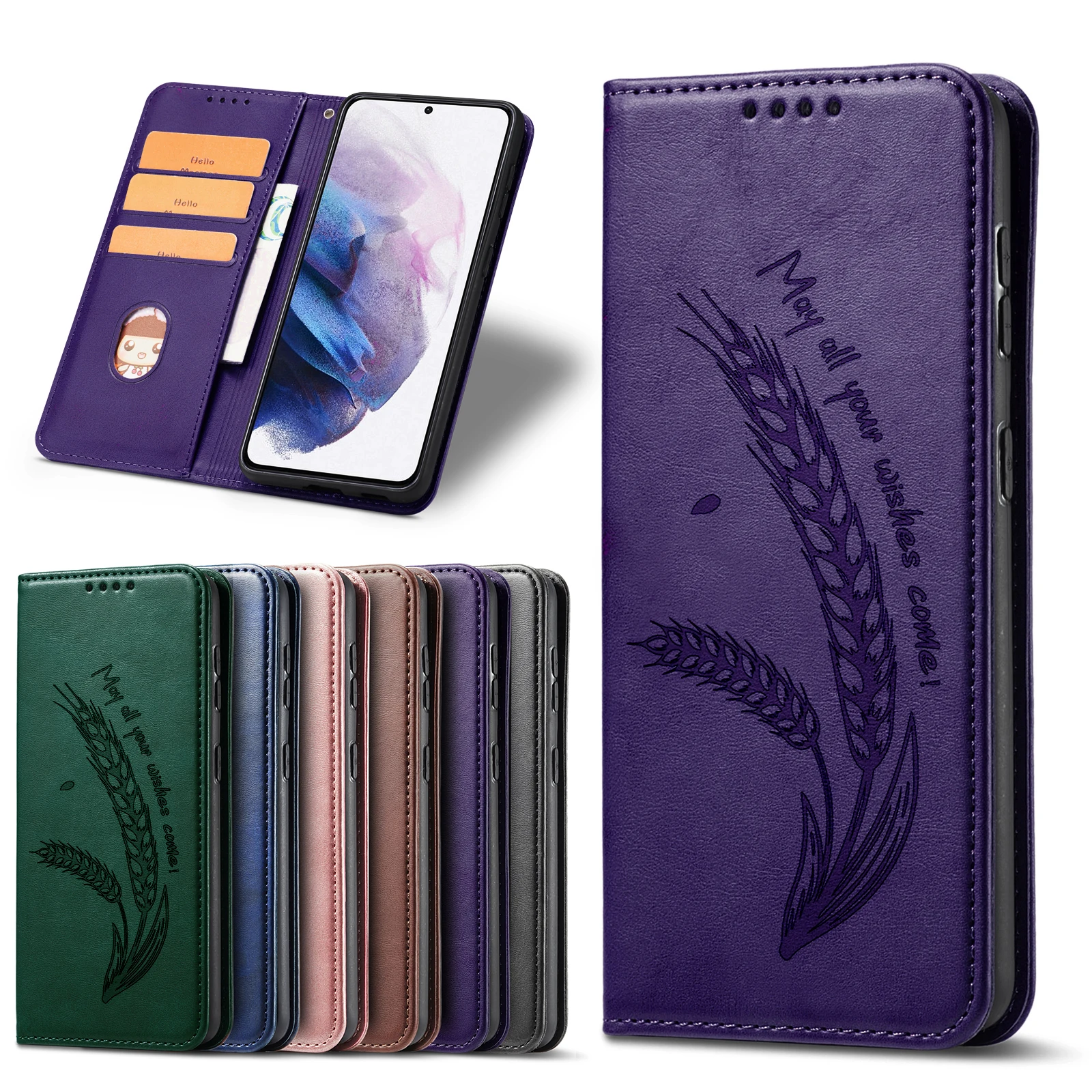 Magnetische Leder Telefon Brieftasche Fall Buch Für Oppo Reno 13 12 11 10 A5 A3 Pro 5G 13F 12F 11F A60 A79 A98 A38 A17 A74 A94 A53 Abdeckung