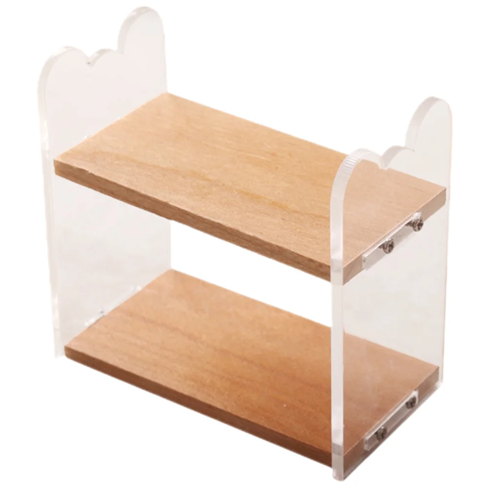 

Kids House Miniature Storage Rack Bookshelves Decor Display Bookshelf Acrylic Miniatures