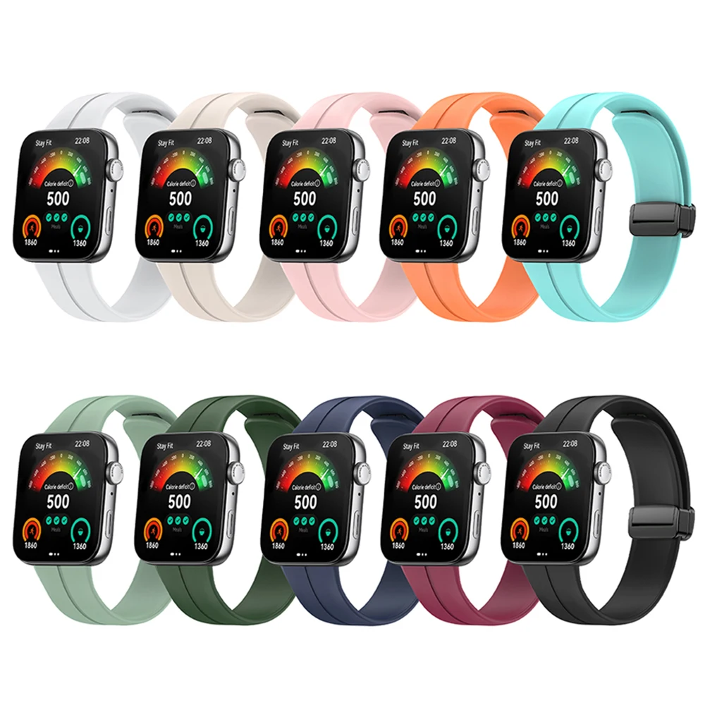 Silikonowy pasek do zegarka Huawei Fit 3 Smartwatch magnetyczna klamra sportowa bransoletka na rękę dla Huawei fit3 Band akcesoria