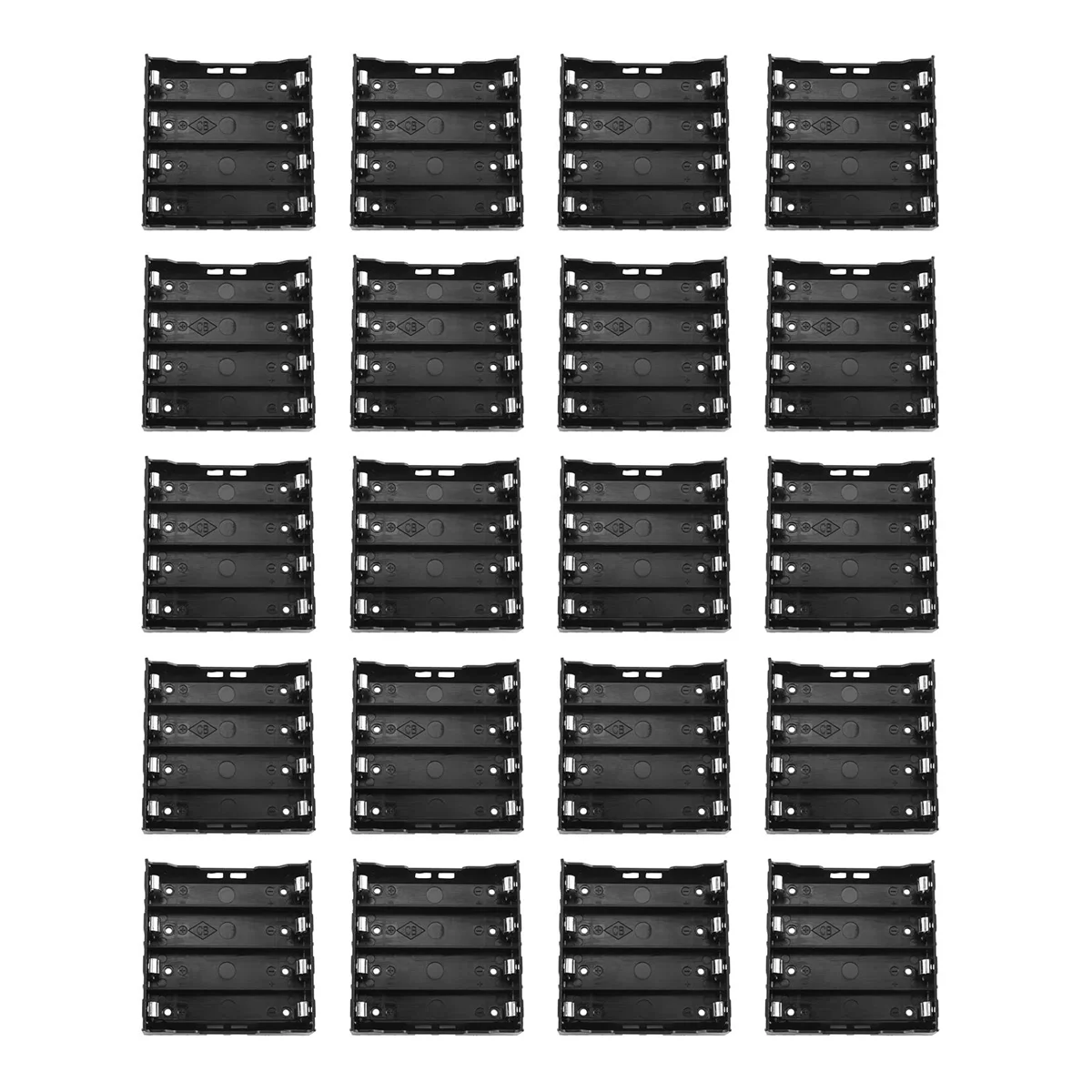 

20Pcs Battery Holder Box Case Black for 4X 13.7V 18650 Battery