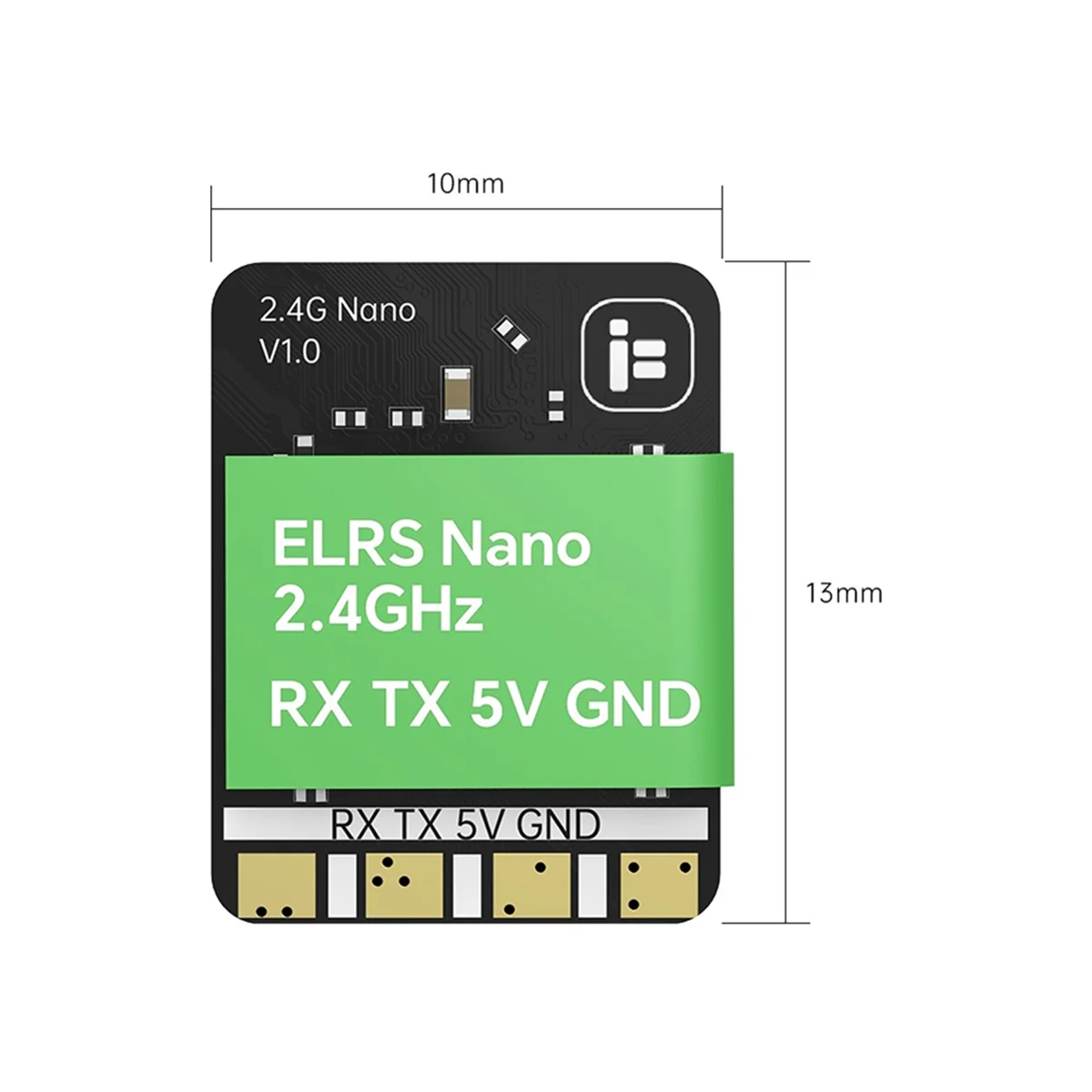 AT-ExpressLRS ELRS Nano Ricevitore ELRS Ricevitore Nano RX da 2,4 GHz con antenna grande da 70 mm per FPV