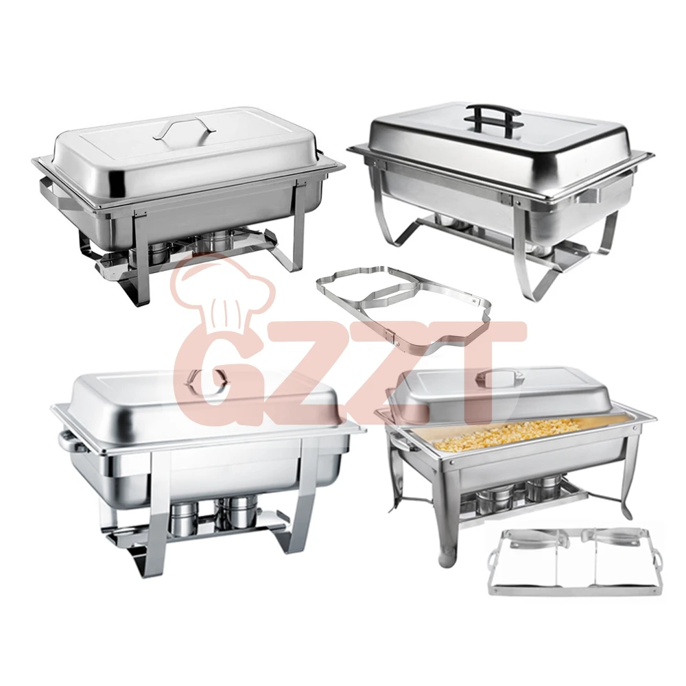 

9L Chafing Dishes Buffet Set Food Warmer Stainless Steel Buffet Stove Wholesale Quality Buffet Rectangular Food Warmer