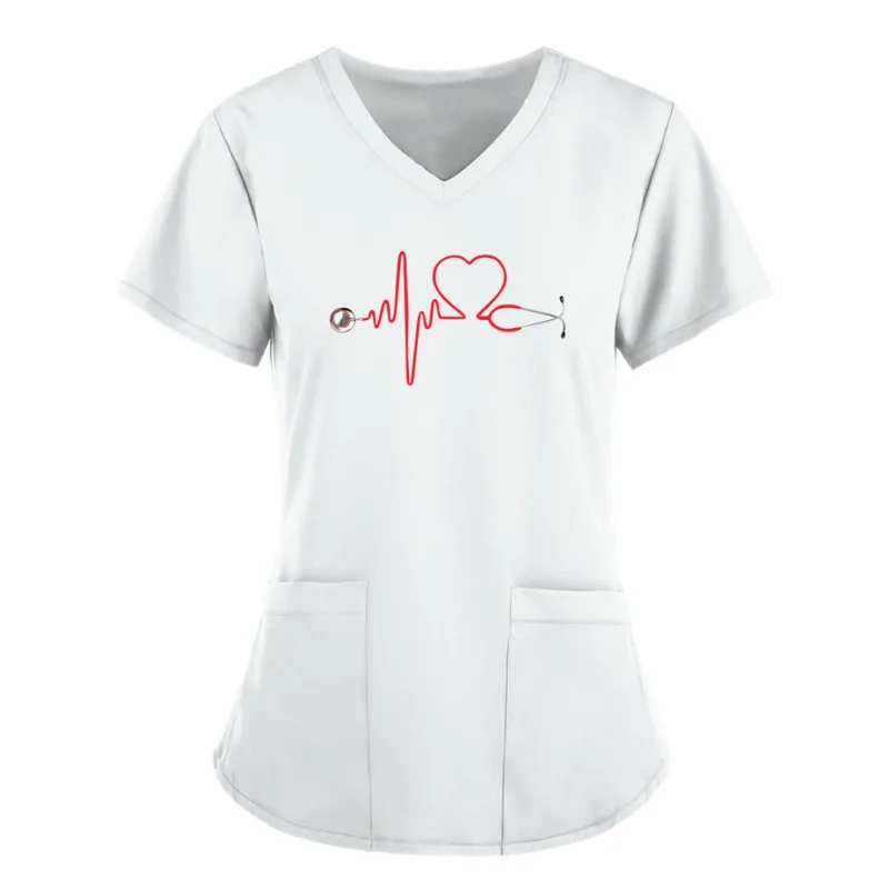 

Top Women's Short Sleeve V-Neck T-Shirt Simple Solid Color Casual Style