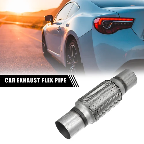 Imagen 2 del producto UXCELL 51x55x252mm 51x57x150mm 58x63x250mm tubo de escape de coche conector de tubo de silenciador de acero inoxidable Flexible telescópico