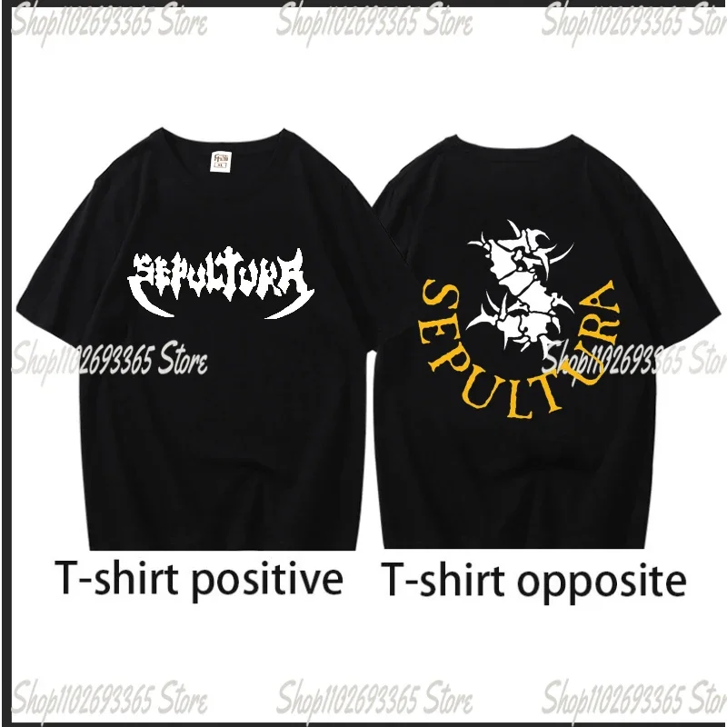 Sepultura Heavy Metal  Black T Shirt Sizes XS-4XLT-Shirt Short Sleeve Mens