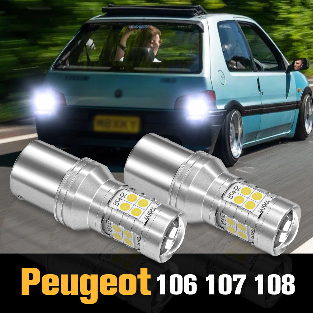 

2pcs Canbus LED Reverse Light Backup Lamp Accessories For Peugeot 106 107 108 (2004 2005 2006 2007 2009 2010 2011 2012 2013 2014