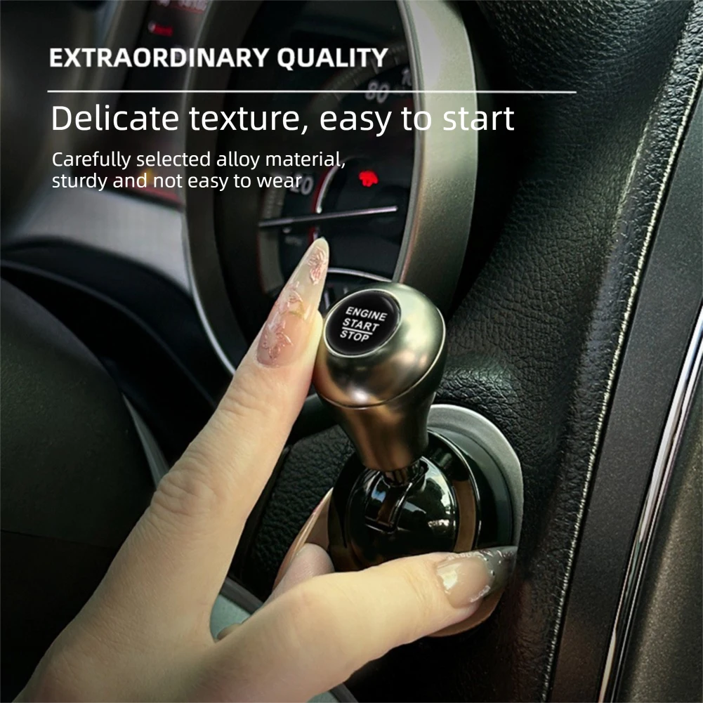 Car Interior Ignition Trim Prevents Accidental Touches And Protecting Your Car's Start Button Luxury Metal Touch Experience