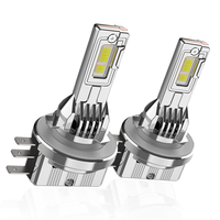 2Pcs All-metal H15 Headlights Canbus Led Bulbs for Volkswagen Golf 7 High Beam DRL Daytime Running Lights White 6000K 30000LM