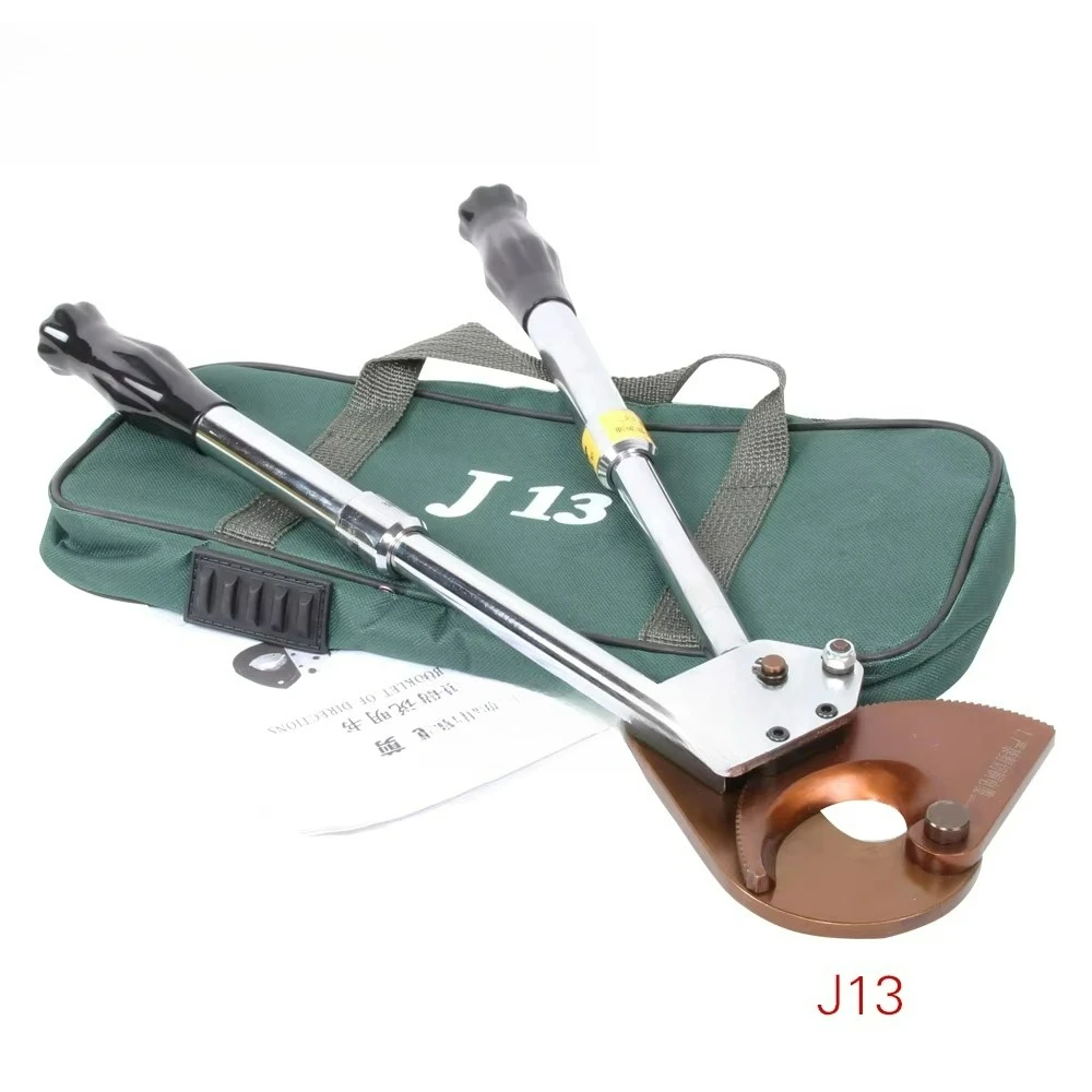 J13 ACSR and Steel Ratchet Cutter Hand Tools Hardwire Cutter Wire and Cable Cutter