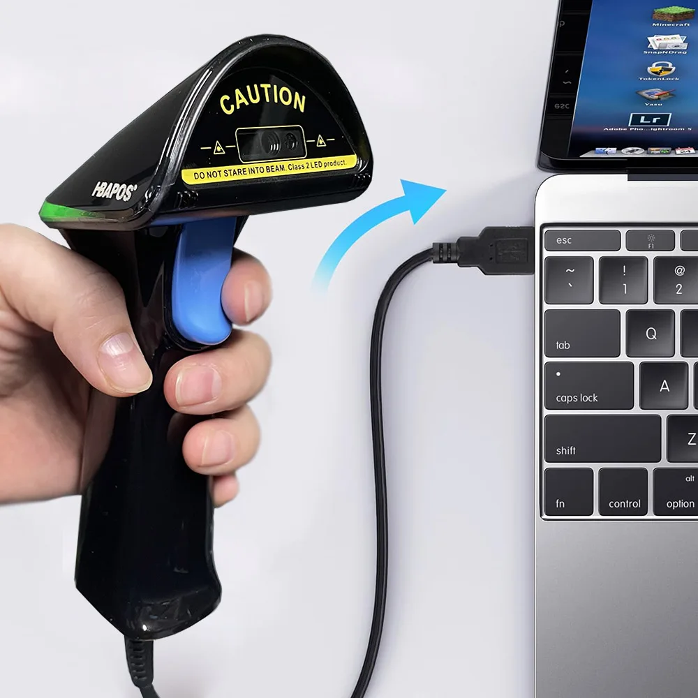 QR 2D Barcode Scanner Wired Handheld USB Bar Codes Reader CMOS Data Matrix Bar Code Image Automatic Scanner