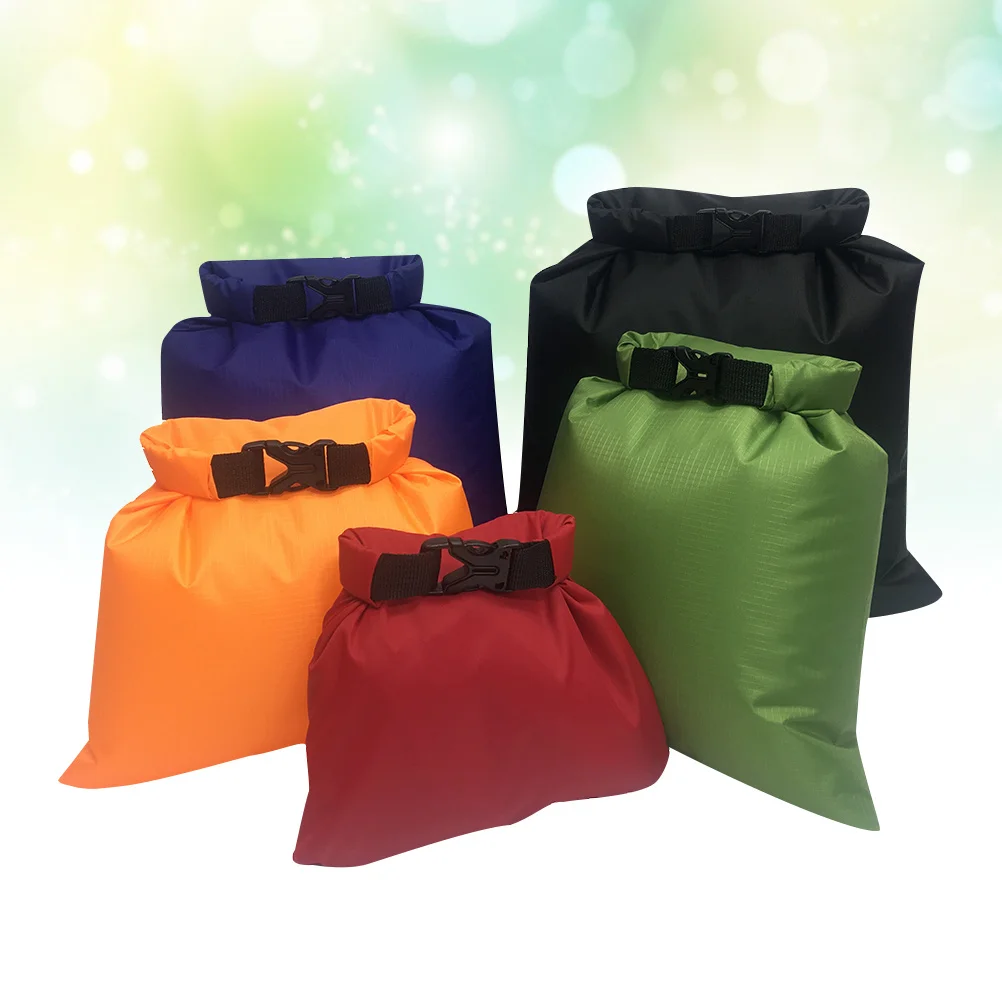 5Pcs Waterproof Dry Bags Set Xl Xxl Sizes Watertight Roll-Top Sealed Pouch for Outdoor Camping Kayaking Rafting Drifting