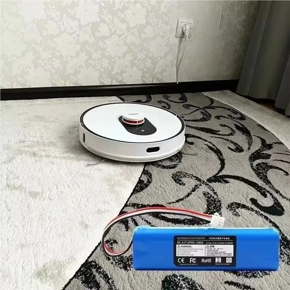 12800mAh lithium ion oplaadbare batterij voor XiaoMi lyds1 Viomi S9 Roidmi Eve Plus Robot stofzuiger batterij