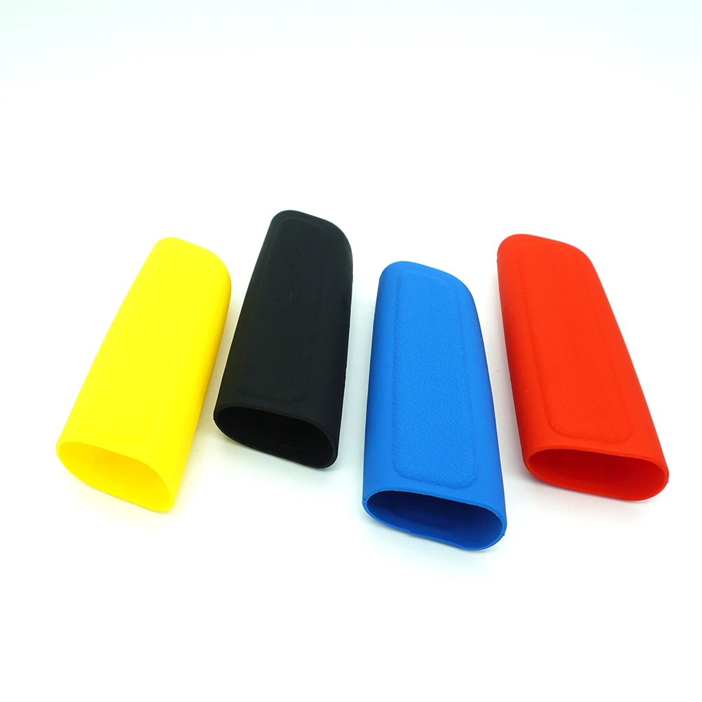 

2pcs Silicone Gear Knob Cover Oval Car Shifter Protector Dustproof Easy Install Auto Accessories For Manual