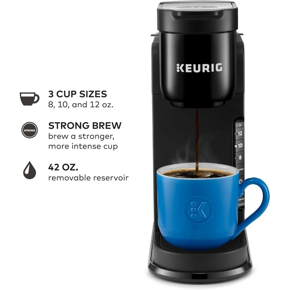 K-Express Single Serve K-Cup Pod Coffee Maker, 3 Brew Sizes, Strong Button Feature